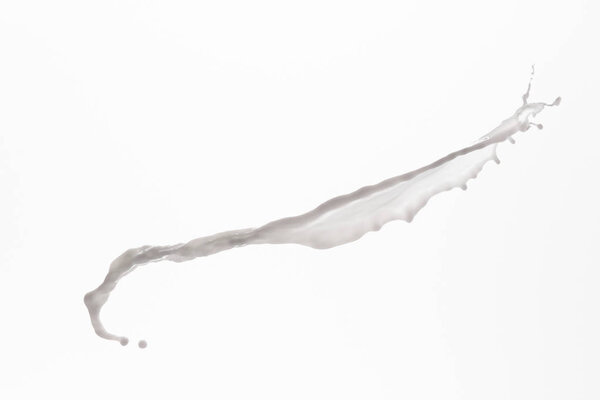 pure fresh white milk splash isolated on white