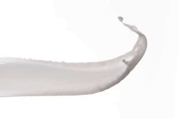 Rein Frische Weiße Milch Spritzt Isoliert Auf Weißem — Stockfoto