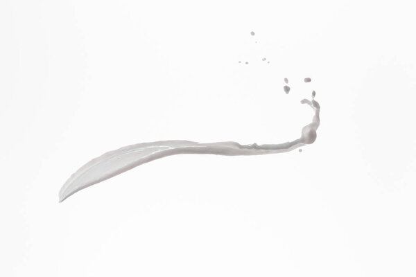 pure fresh white milk splash isolated on white