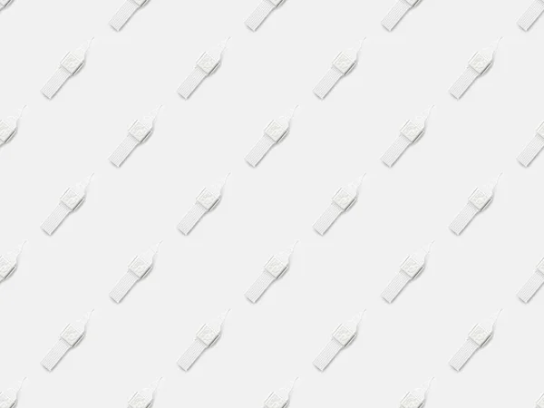 top view of big ben tower figurines isolated on white 