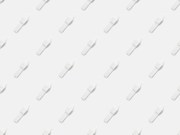 top view of big ben tower figurines isolated on white 