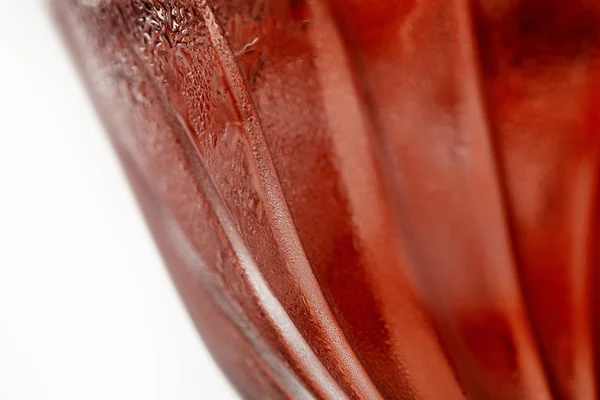 Close Van Rode Cocktail Glas Geïsoleerd Wit — Stockfoto