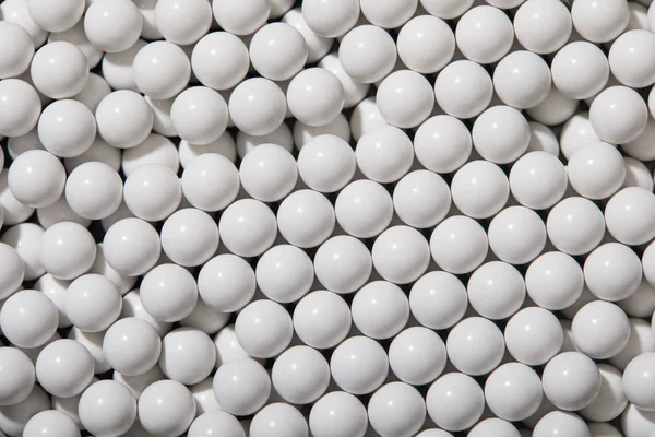 Top View Pattern White Decorative Beads — Stock Photo, Image