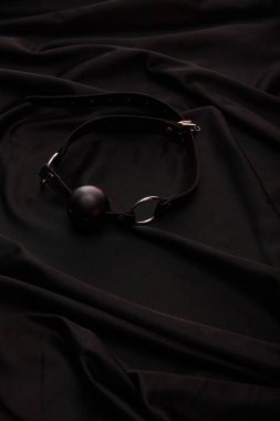 Kopyalama alanı olan siyah tekstil arkaplanı