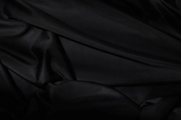 Вид Сверху Черный Текстильный Фон — стоковое фото