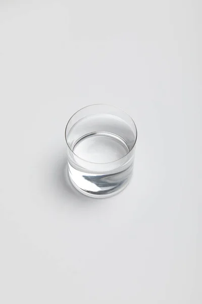 Transparent Glass Fresh Water White Surface — Stock Photo, Image