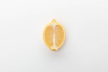 Top view of lemon half on white background clipart