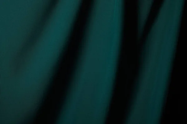 Close View Emerald Soft Wavy Silk Fabric — Stock Photo, Image