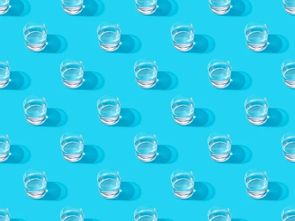 Glas Vatten Blå Sömlös Bakgrund Mönster — Stockfoto