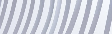 close up view of paper stripes isolated on white, panoramic shot clipart