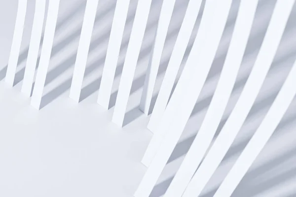 Close Weergave Van Papierstrepen Witte Achtergrond — Stockfoto
