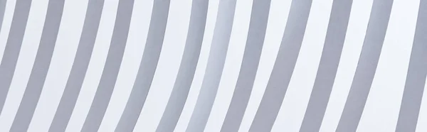 白のパノラマ写真に切り取られた紙の縞模様を間近に見ることができます — ストック写真