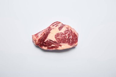 fresh raw steak on on white background clipart