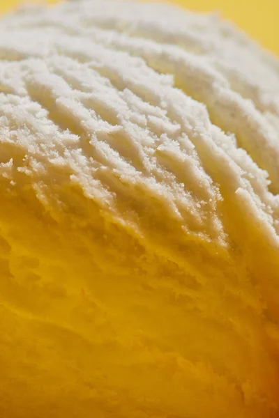 Zblízka Pohled Čerstvé Bílé Chutné Texturované Zmrzlina Koule — Stock fotografie