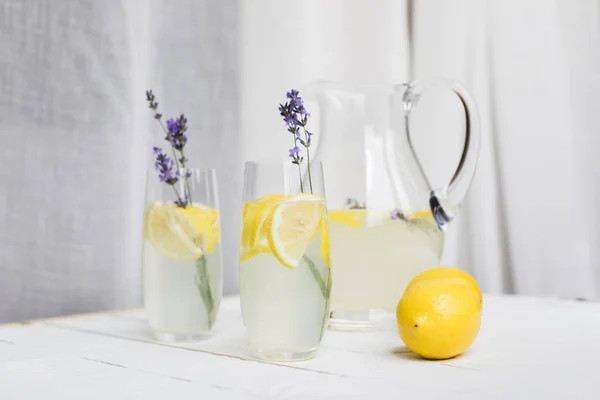 Citrus lemonade with lavender — Stock Photo