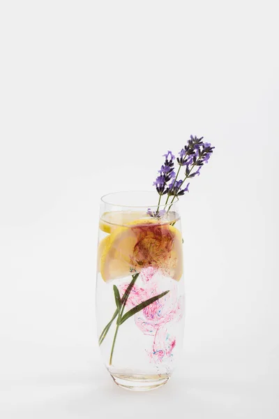 Homemade lemonade with lavender — Stock Photo