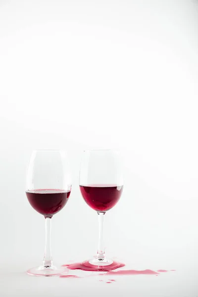 Red wine in glasses — Stock Photo