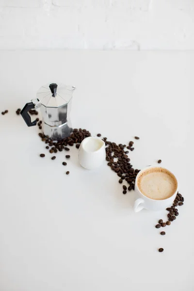 French press and coffee — Stock Photo
