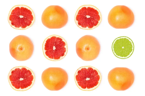 Composition of fresh ripe grapefruits — Stock Photo
