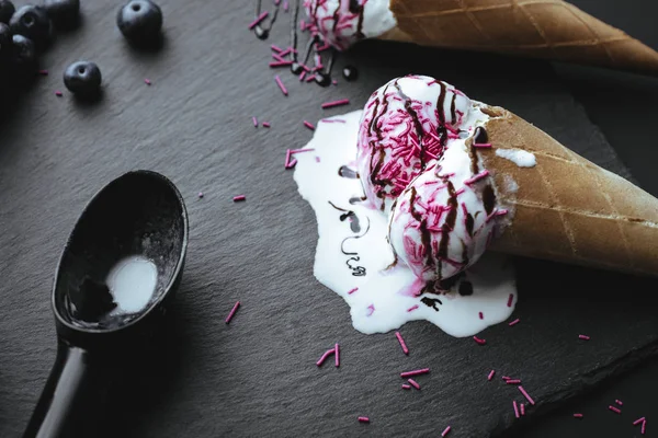 Melting ice cream — Stock Photo