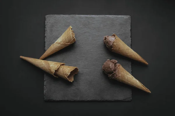 Delicious chocolate ice cream — Stock Photo