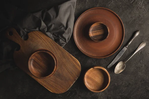 Wooden tableware — Stock Photo