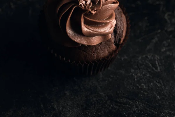 Gourmet chocolate cupcake — Stock Photo