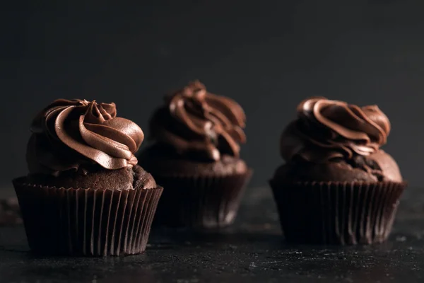 Schokoladen-Cupcakes — Stockfoto