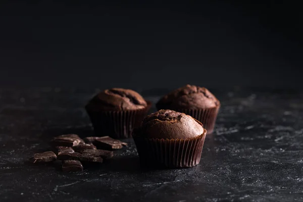 Muffins au chocolat — Photo de stock