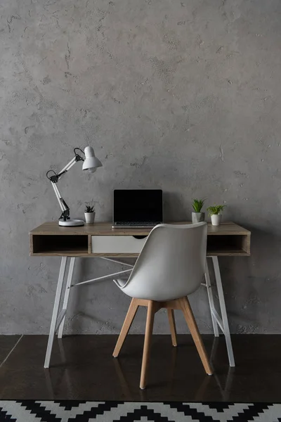 Workplace with laptop computer — Stock Photo