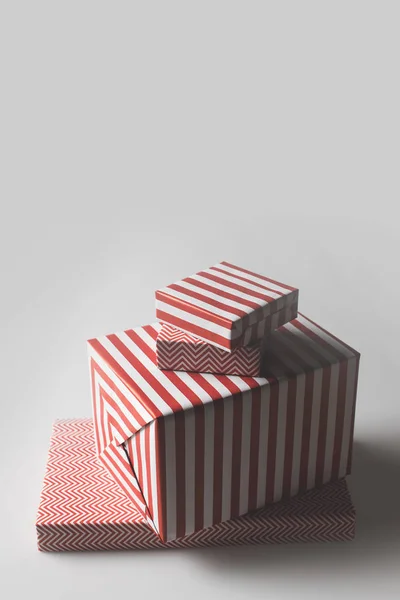 Cajas de regalo de Navidad - foto de stock