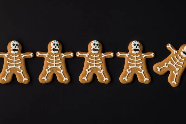 Galletas esqueleto de Halloween - foto de stock