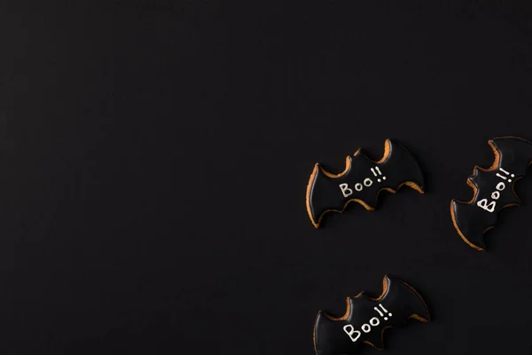 Galletas de murciélago de Halloween - foto de stock