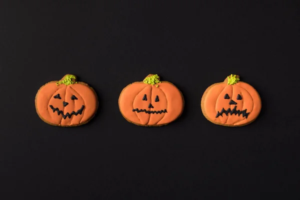 Halloween pumpkin cookies — Stock Photo