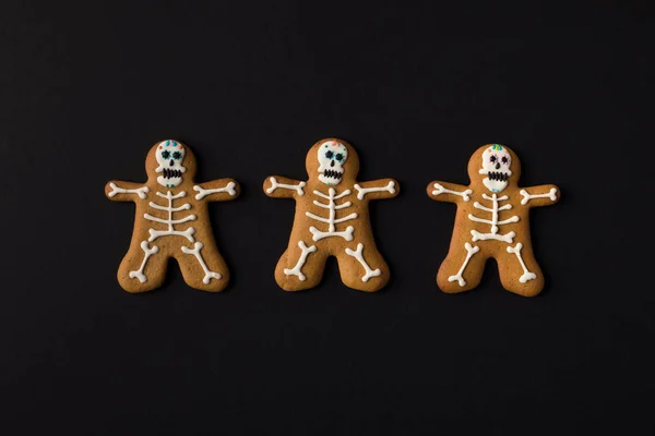 Galletas esqueleto de Halloween - foto de stock