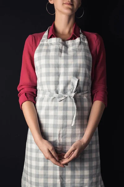 Girl in apron — Stock Photo