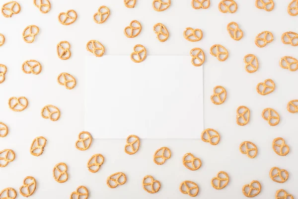 Homemade cookies and blank card — Stock Photo
