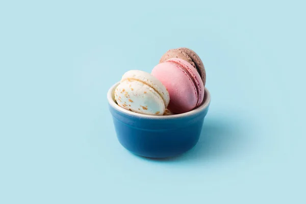 Macarons in bowl — Stock Photo