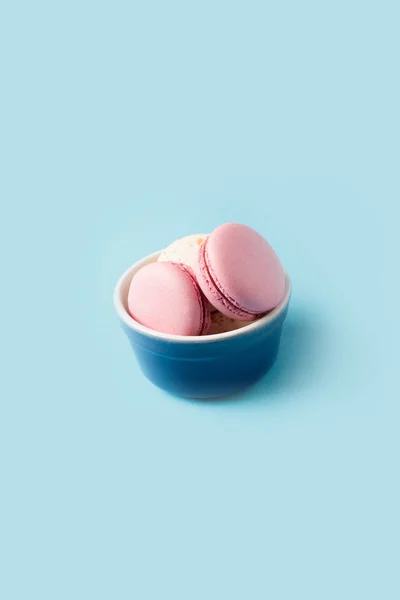 Macarons in bowl — Stock Photo