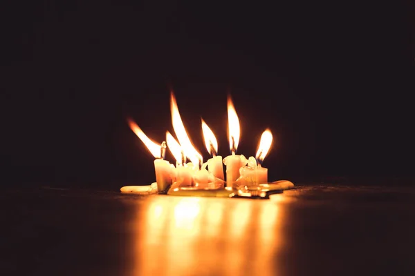 Burning candles — Stock Photo