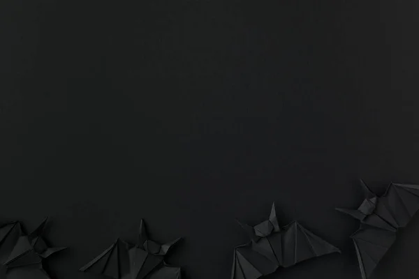 Murciélagos de origami negro - foto de stock