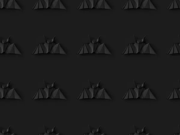 Textura halloween com morcegos origami — Fotografia de Stock