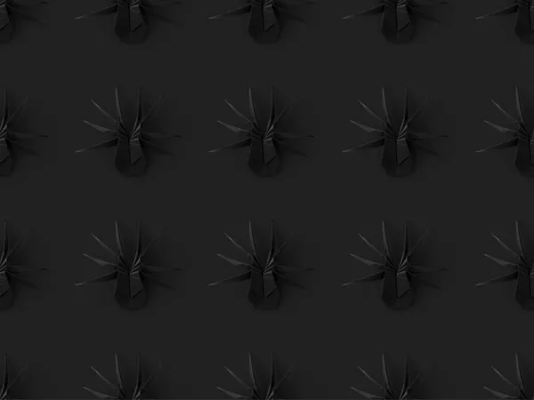 Halloween texture black origami spiders — Stock Photo