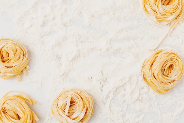 Pasta nests frame — Stock Photo