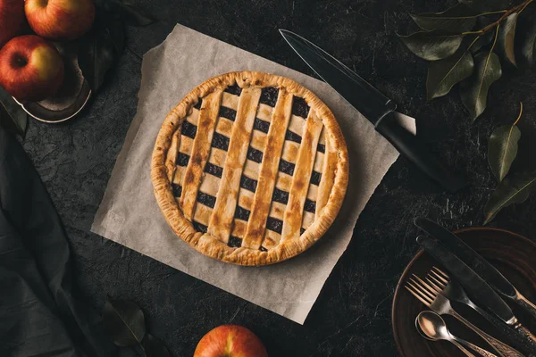 Torta de maçã caseira — Fotografia de Stock