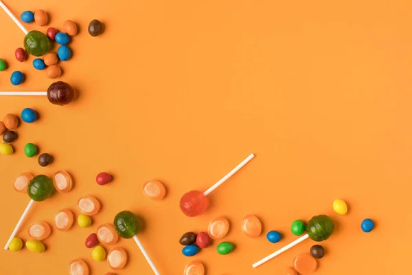 Colorful halloween candies — Stock Photo