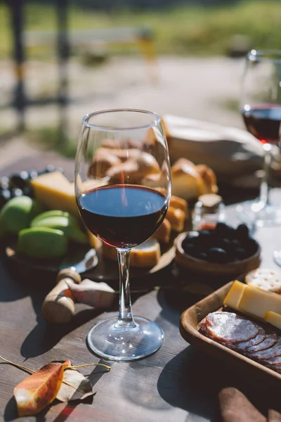 Glas Rotwein — Stockfoto