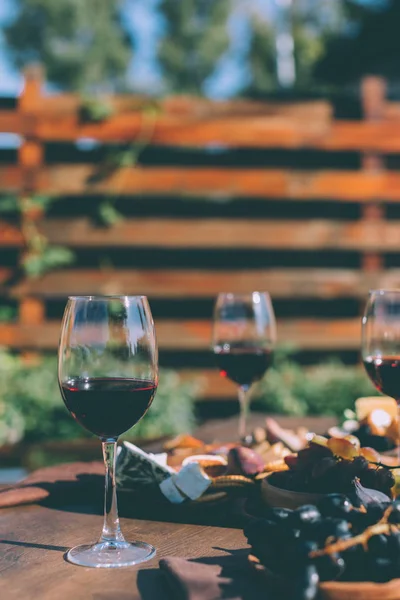 Glasses of red wine — Stock Photo