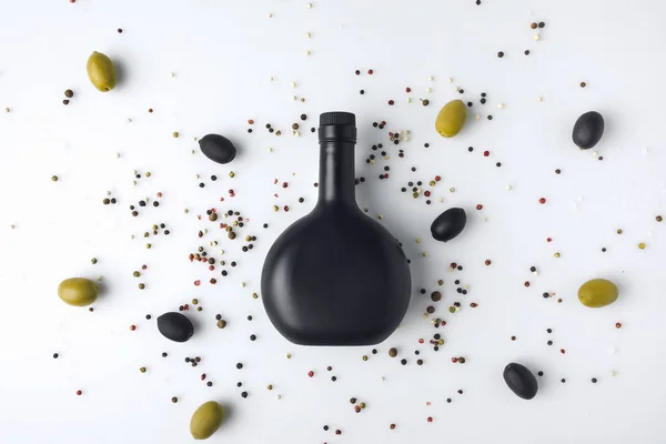 Black toned glass bottle — Stock Photo