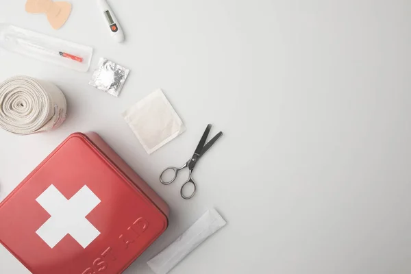 Medicine chest with medical supplies — Stock Photo